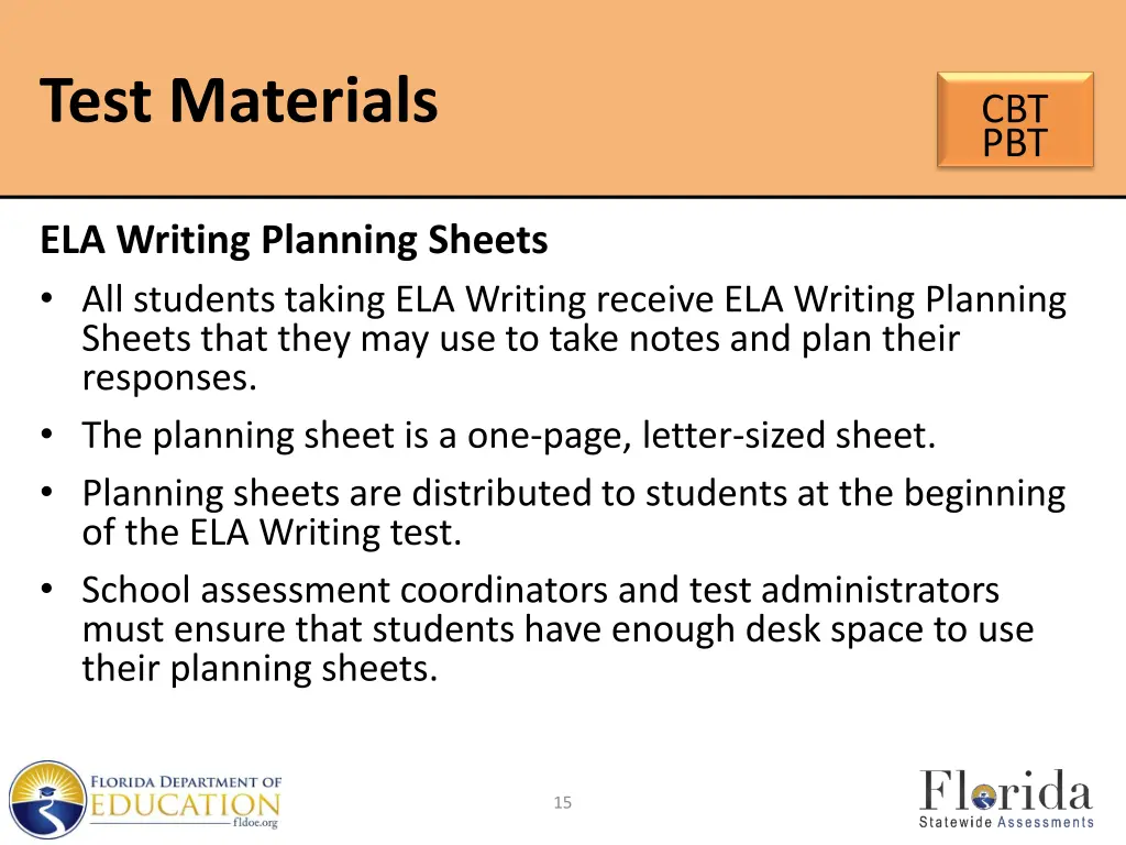 test materials