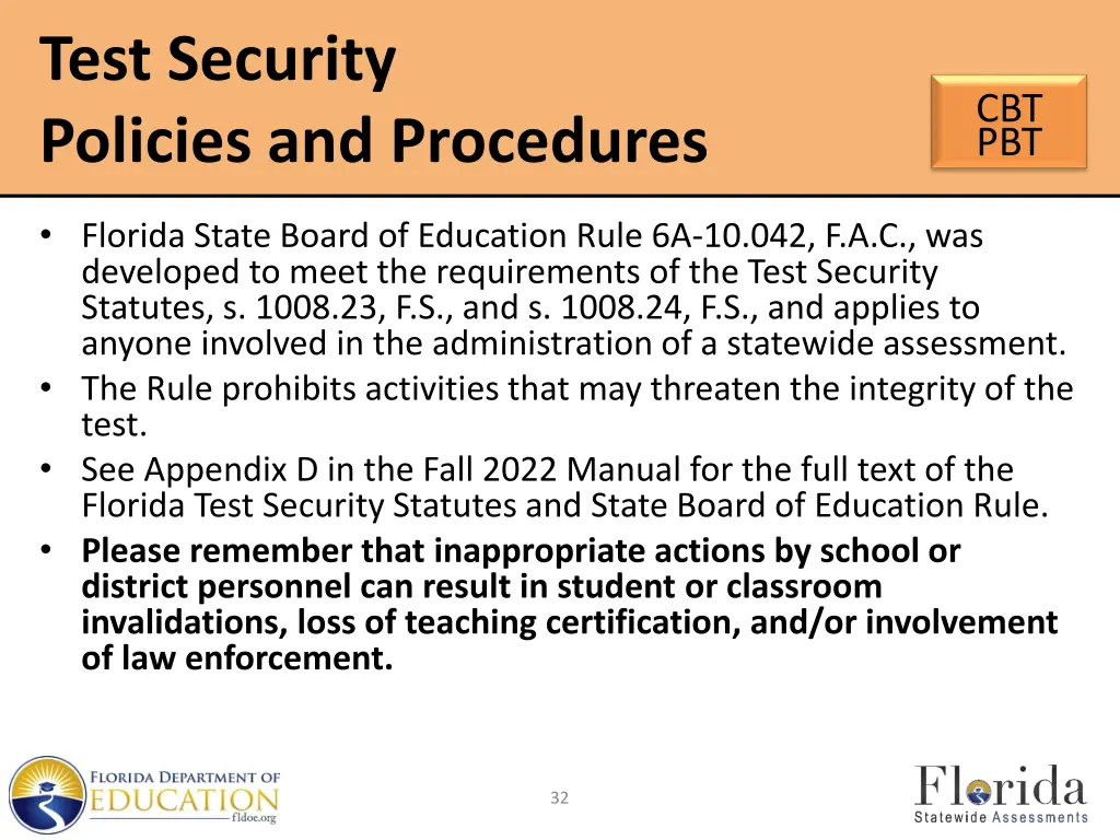 test security policies and procedures