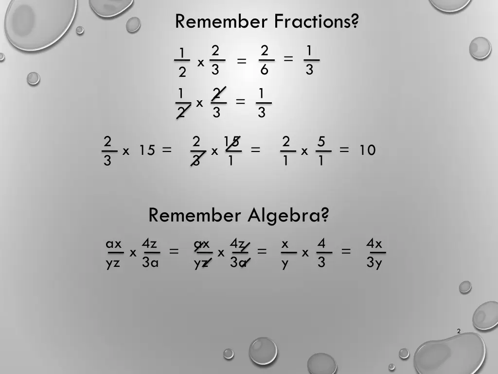 remember fractions
