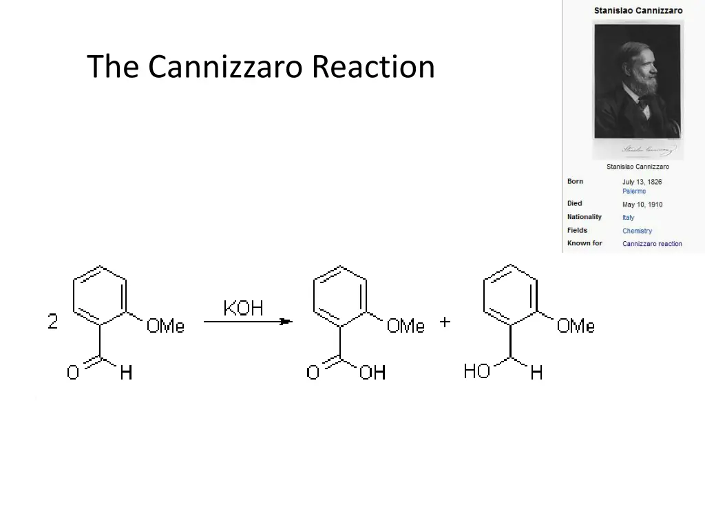 the cannizzaro reaction