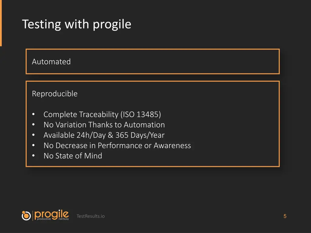 testing with progile 2