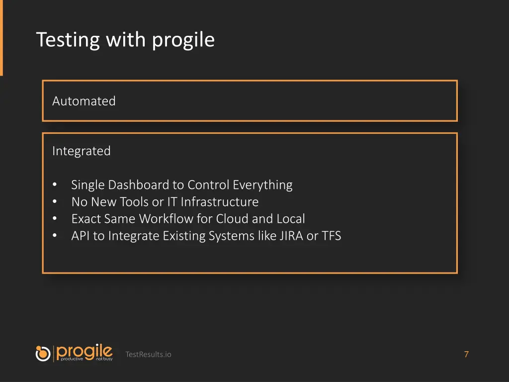 testing with progile 4