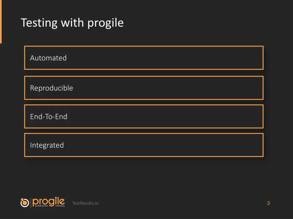 testing with progile