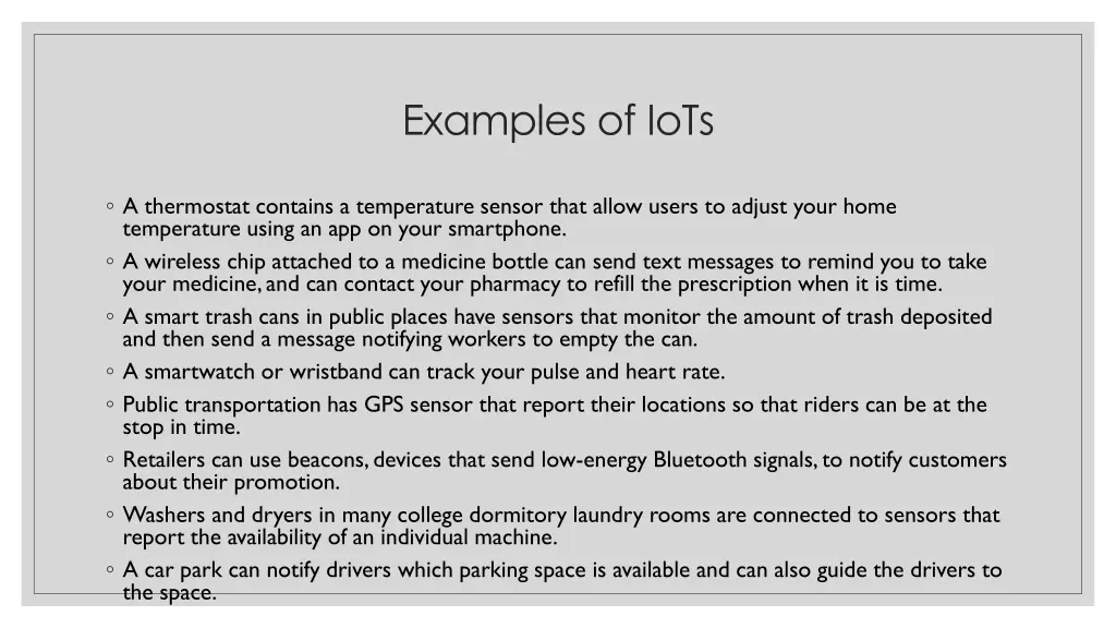 examples of iots