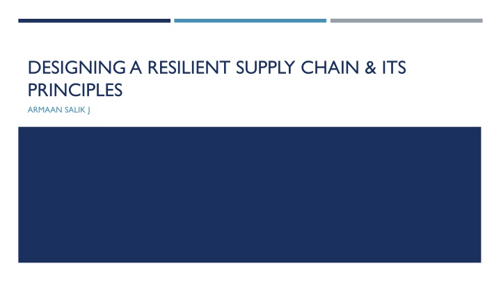 designing a resilient supply chain its principles