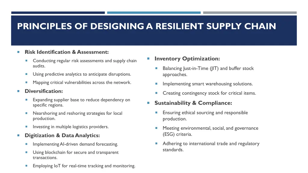 principles of designing a resilient supply chain
