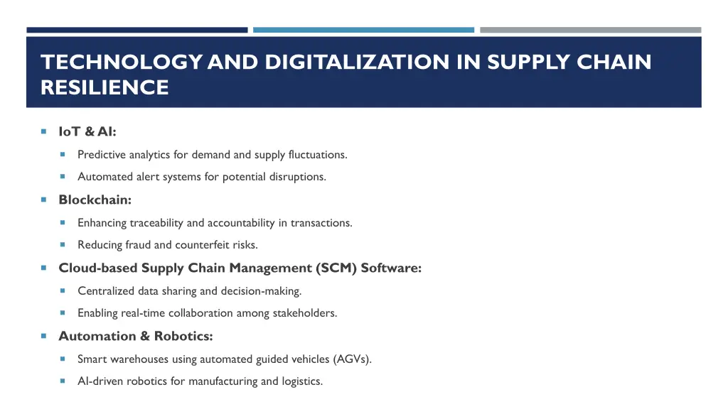 technology and digitalization in supply chain