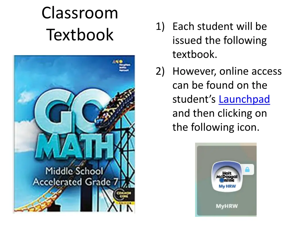 classroom textbook