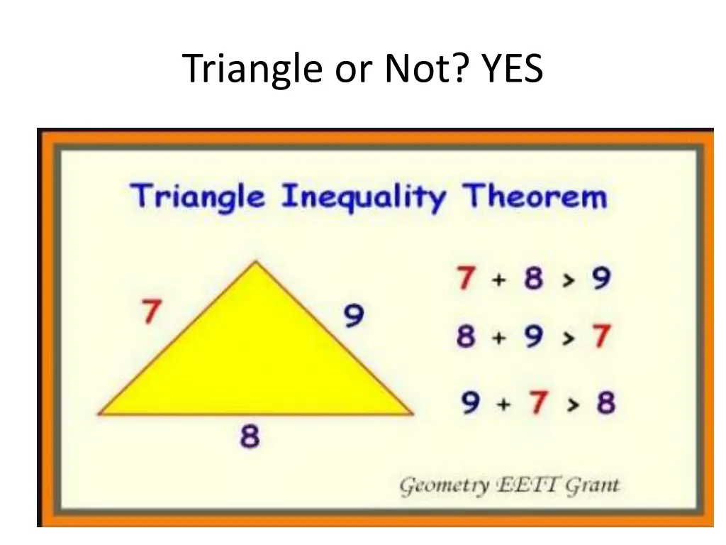 triangle or not yes