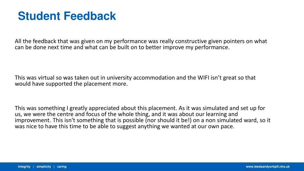 student feedback