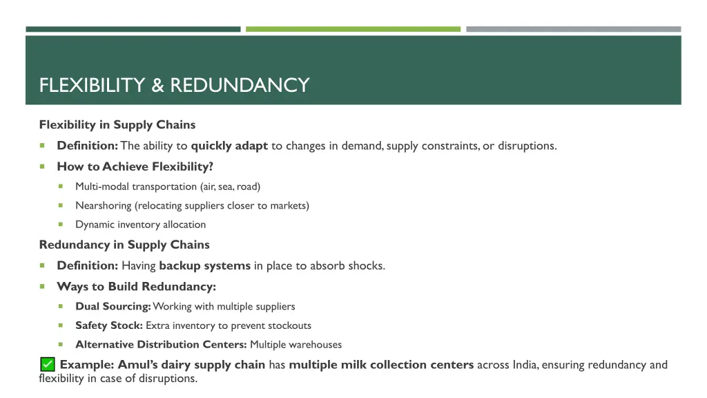 flexibility redundancy