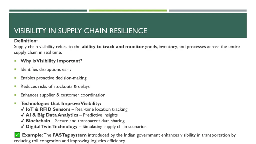 visibility in supply chain resilience