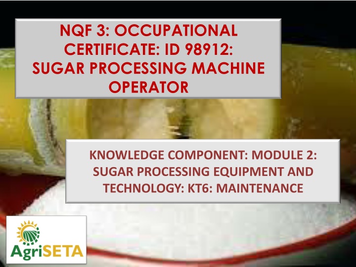nqf 3 occupational certificate id 98912 sugar