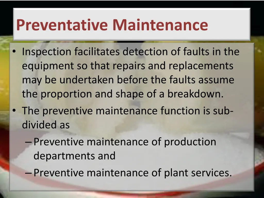 preventative maintenance 1
