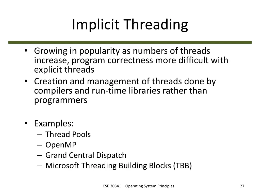 implicit threading