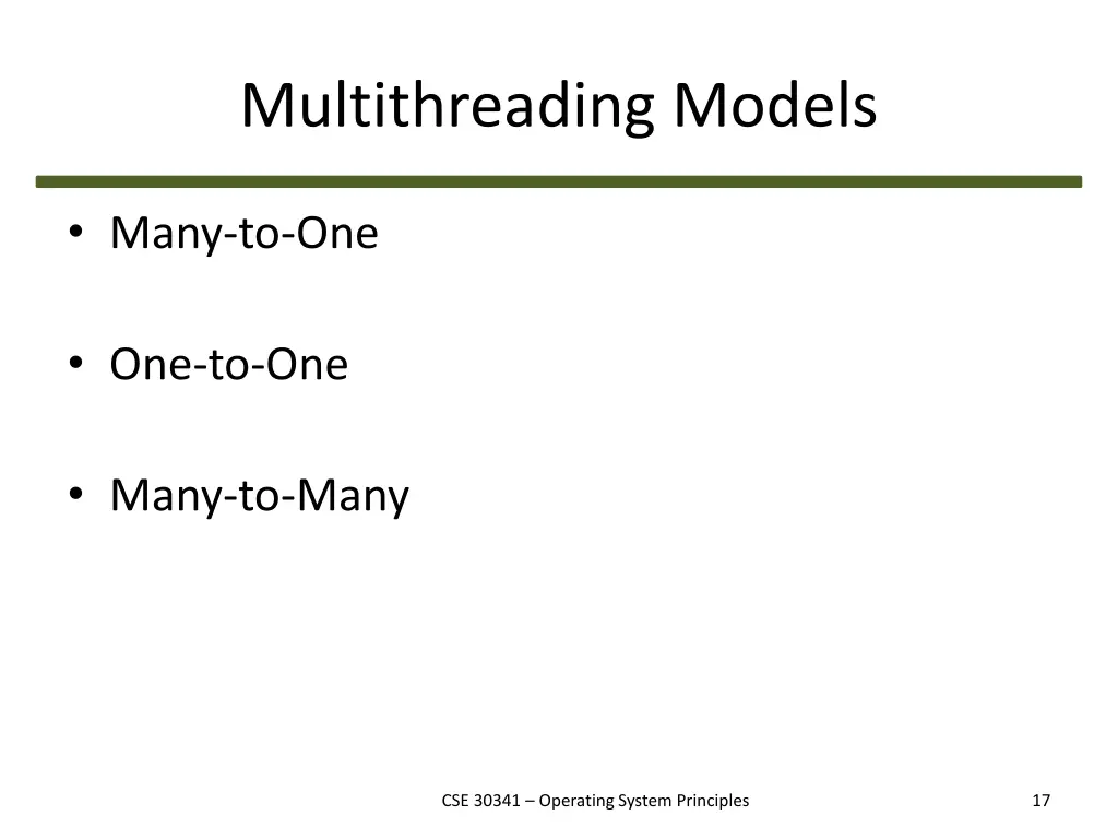 multithreading models