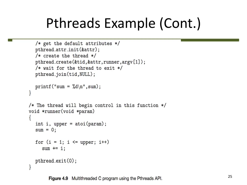 pthreads example cont