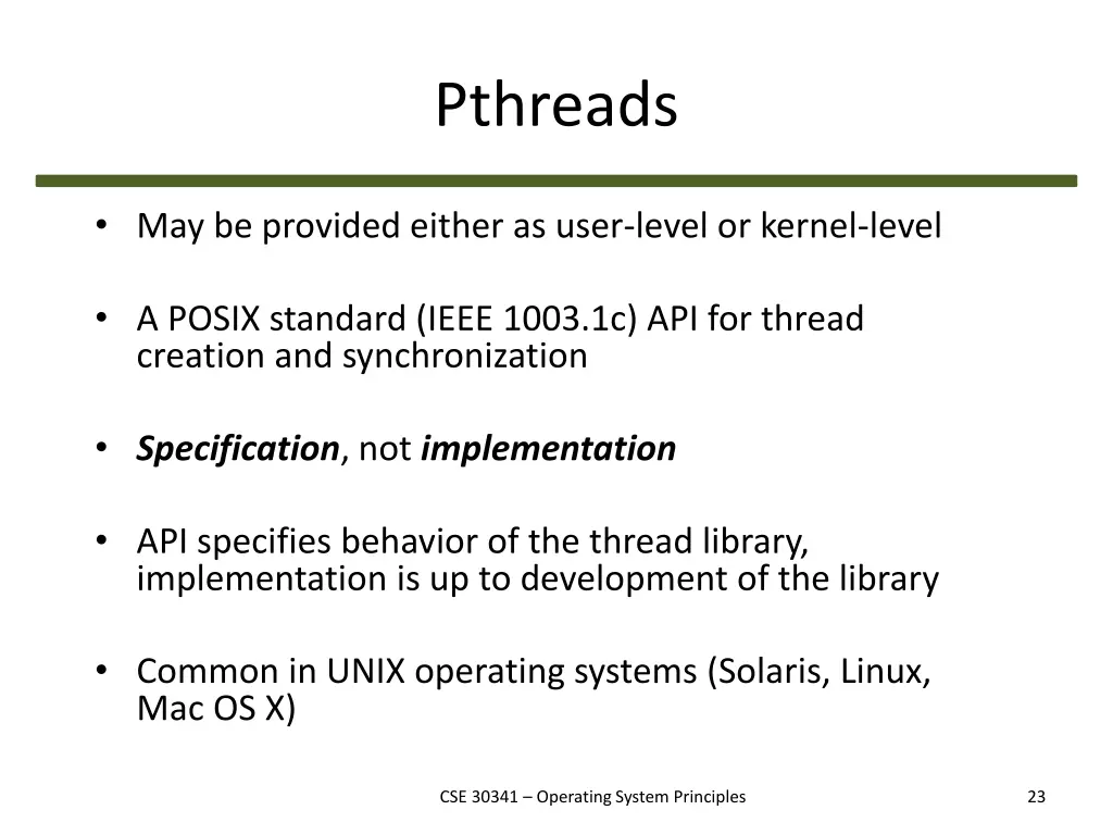pthreads