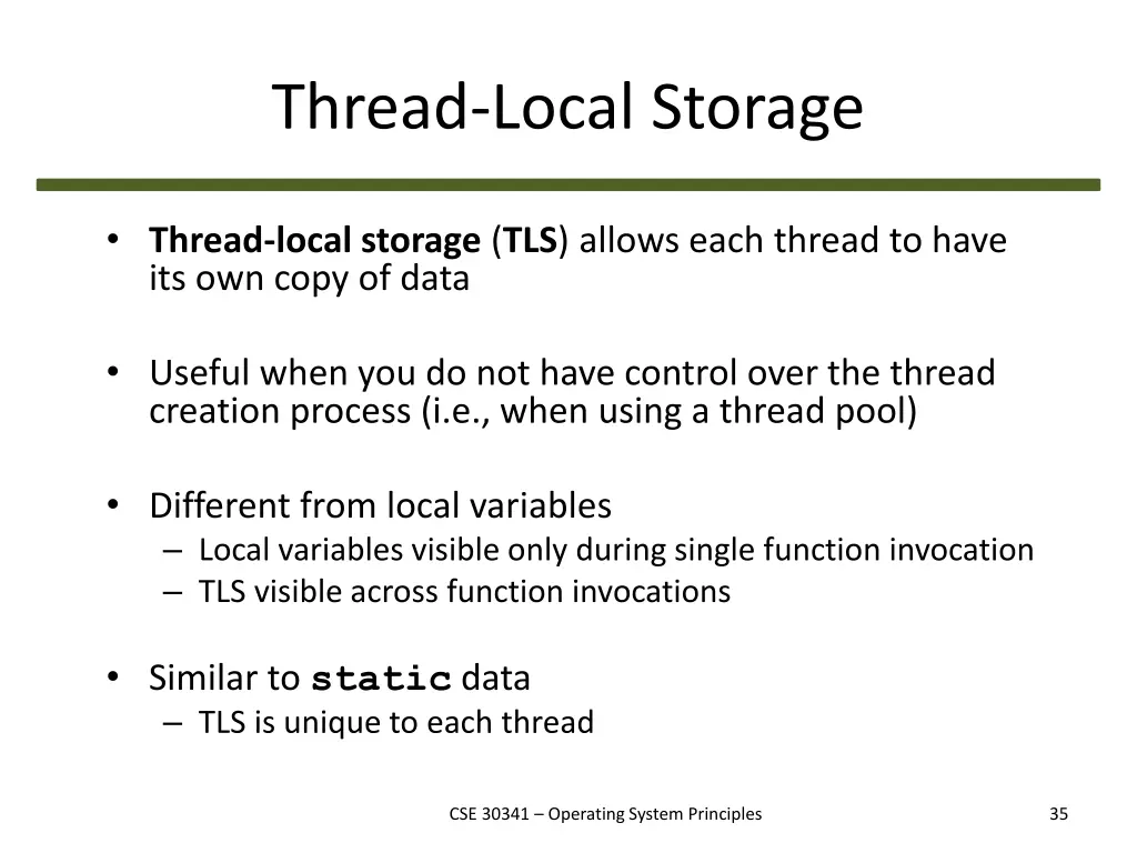 thread local storage