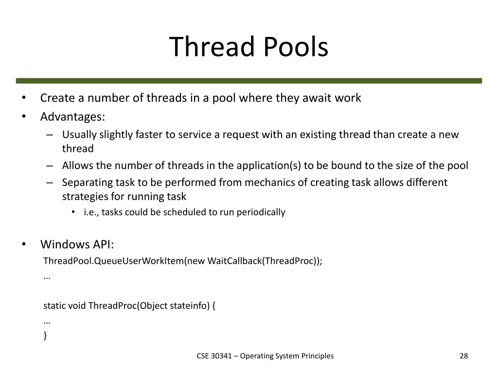 thread pools