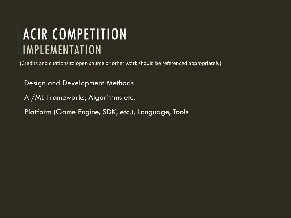 acir competition implementation