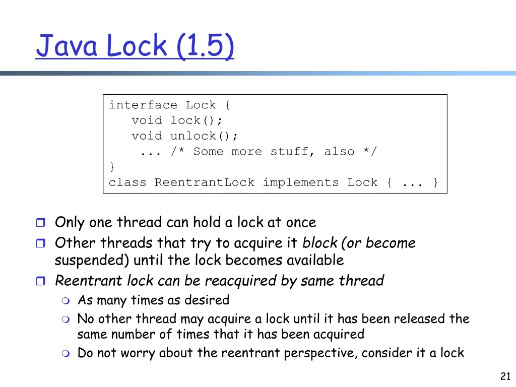 java lock 1 5
