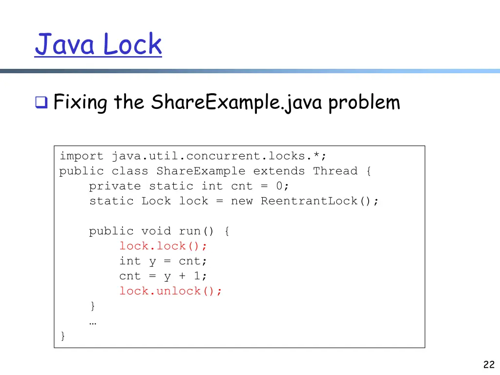 java lock