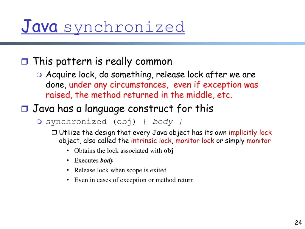 java synchronized