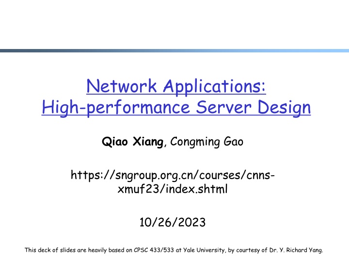 network applications high performance server