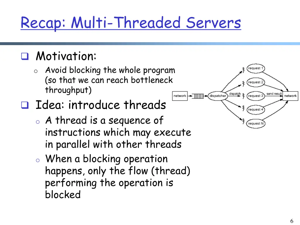 recap multi threaded servers