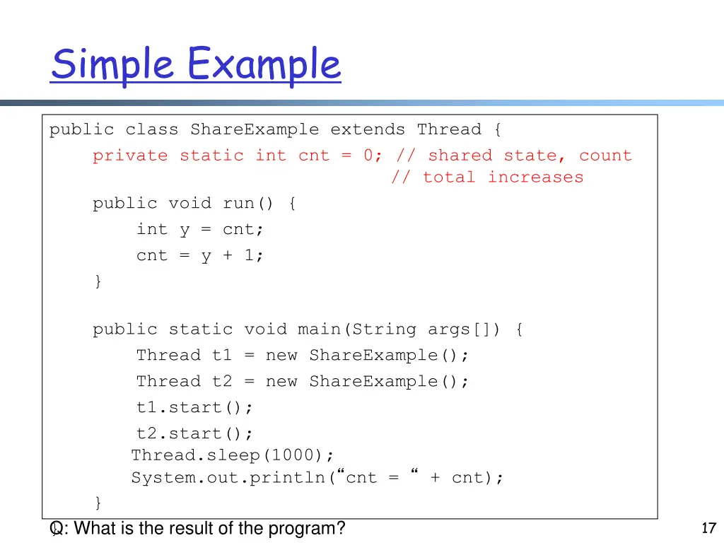simple example