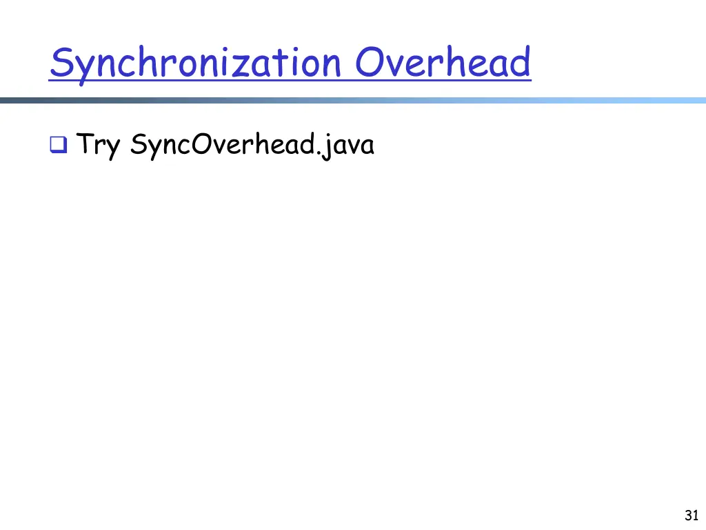 synchronization overhead