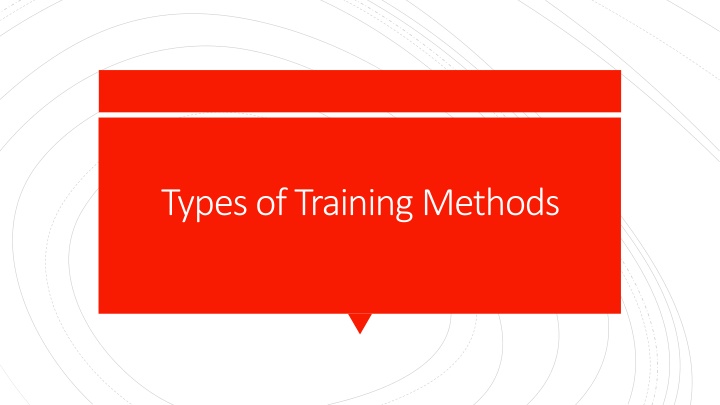 types of training methods