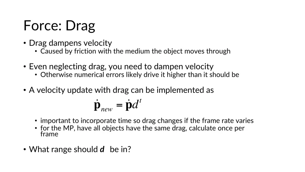 force drag