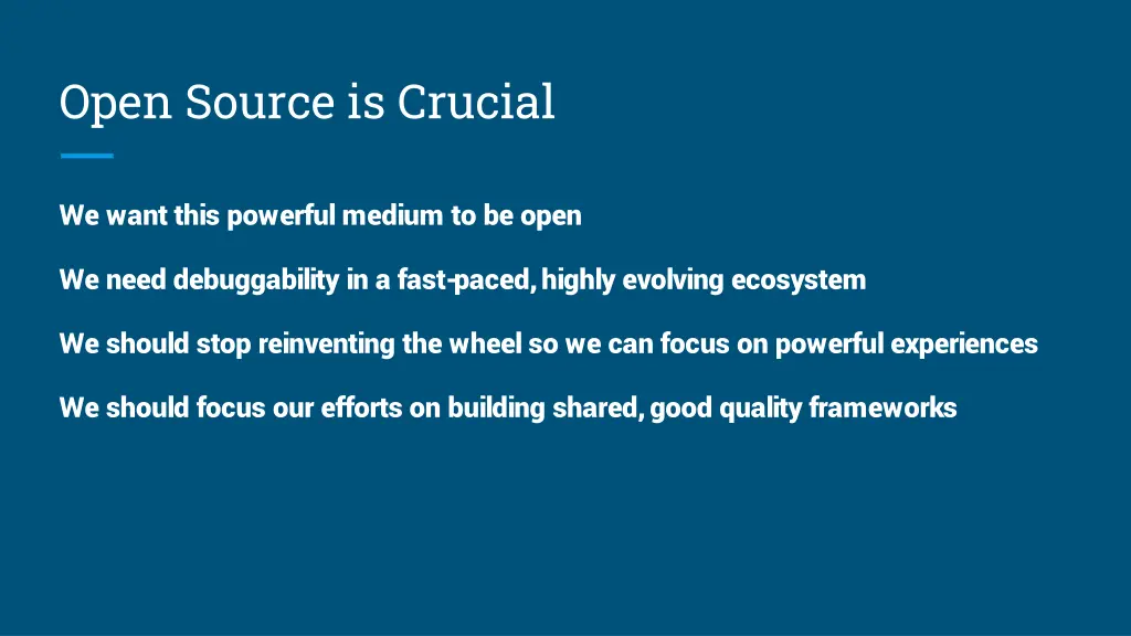 open source is crucial