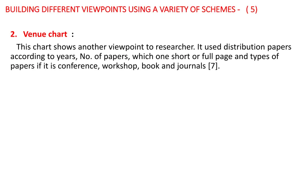 building different viewpoints using a variety