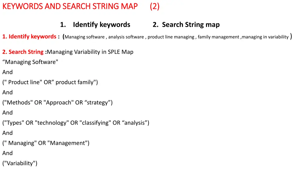 keywords keywords and search string and search