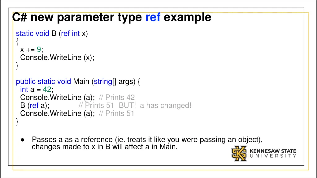c new parameter type ref example