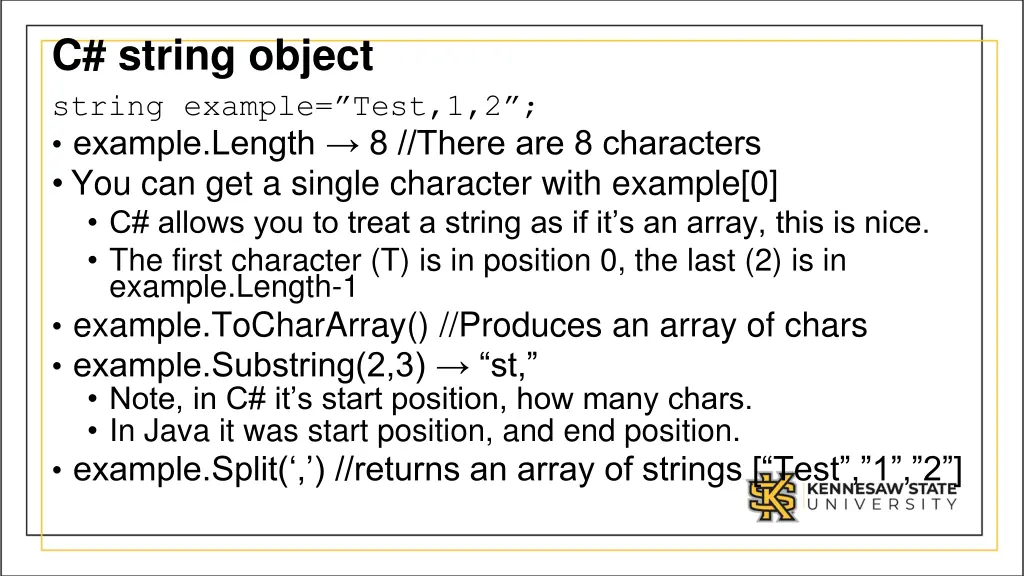 c string object string example test 1 2 example