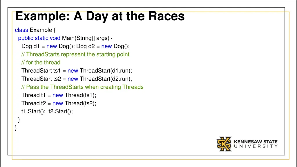 example a day at the races