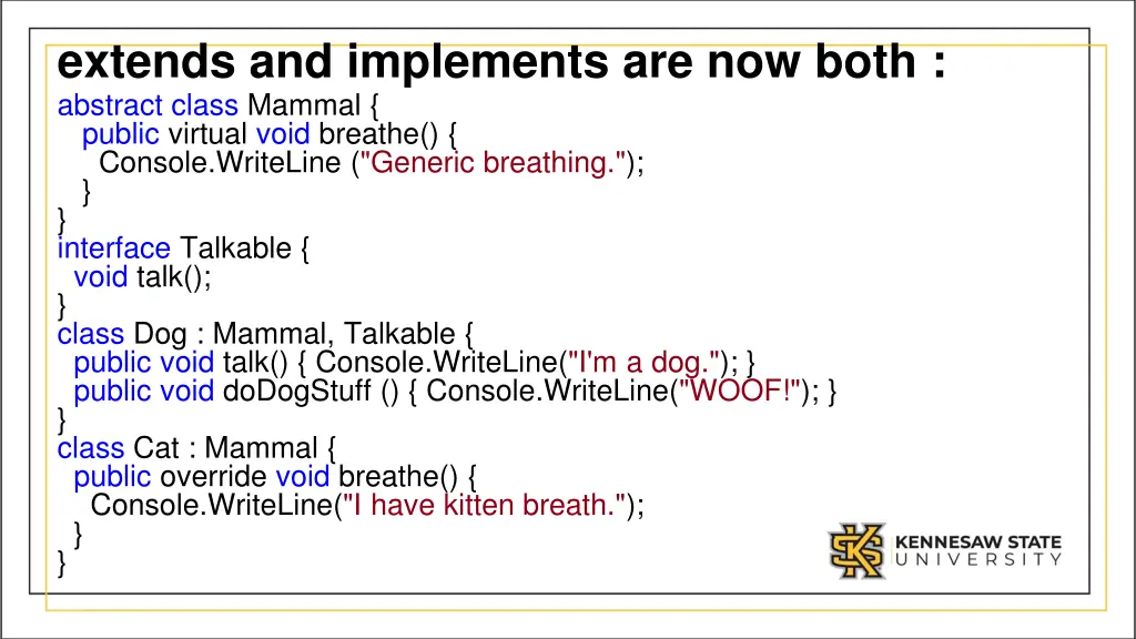 extends and implements are now both abstract