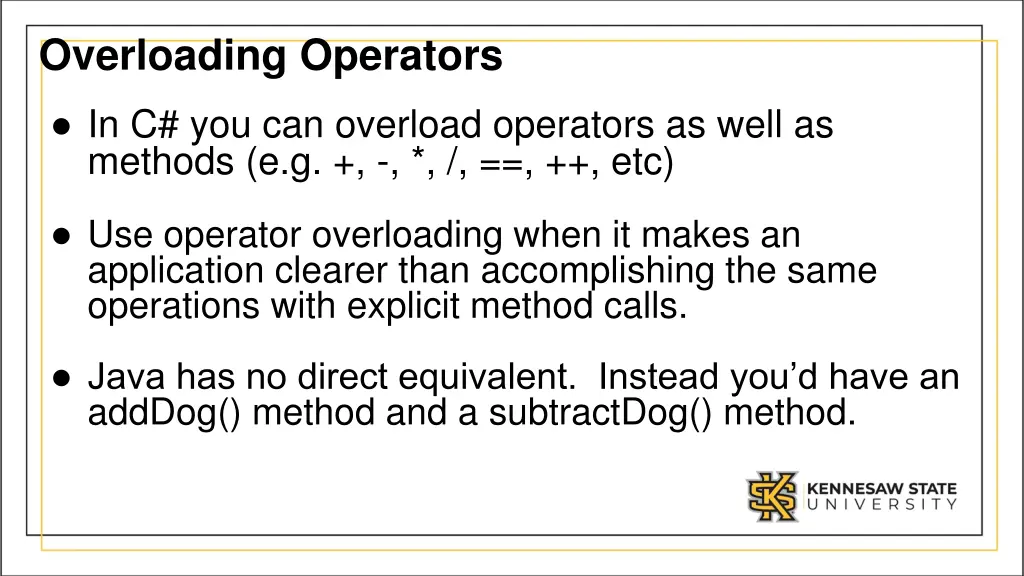 overloading operators