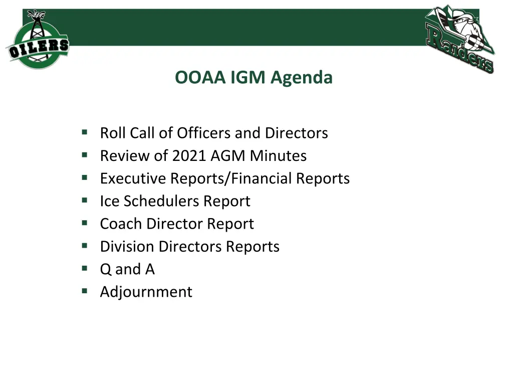 ooaa igm agenda