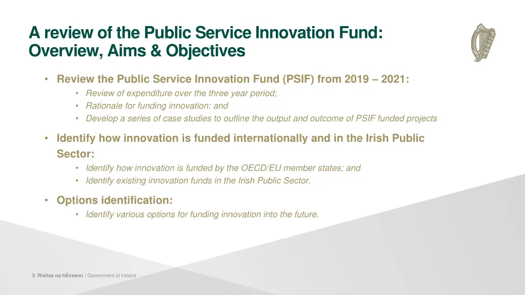 a review of the public service innovation fund 1