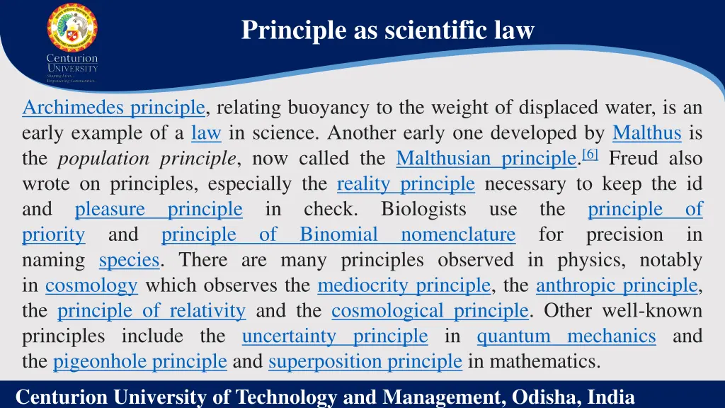 principle as scientific law