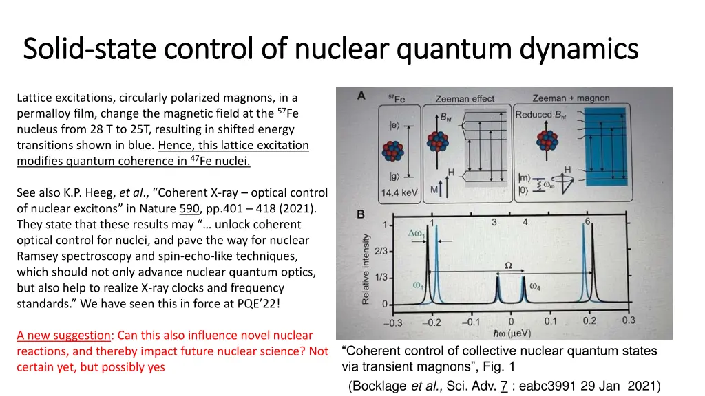 solid solid state control of nuclear quantum