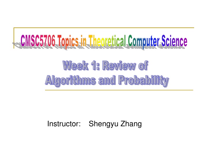 cmsc5706 topics in theoretical computer science