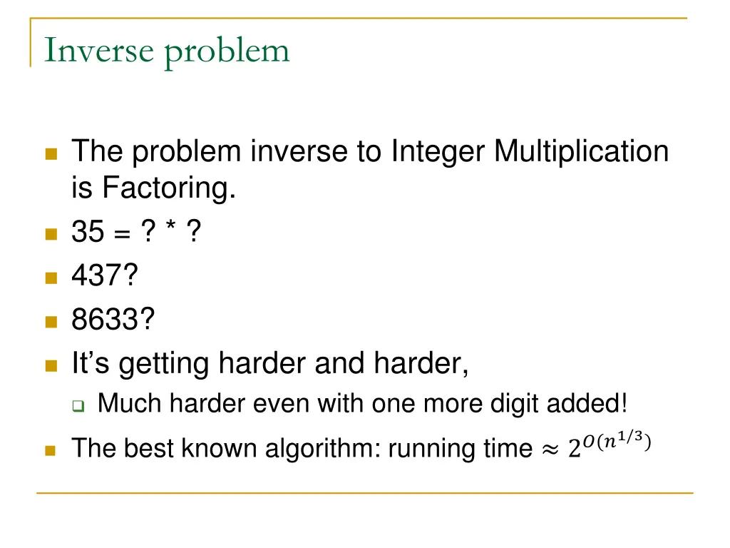 inverse problem
