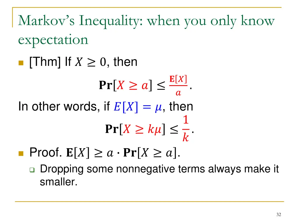markov s inequality when you only know expectation