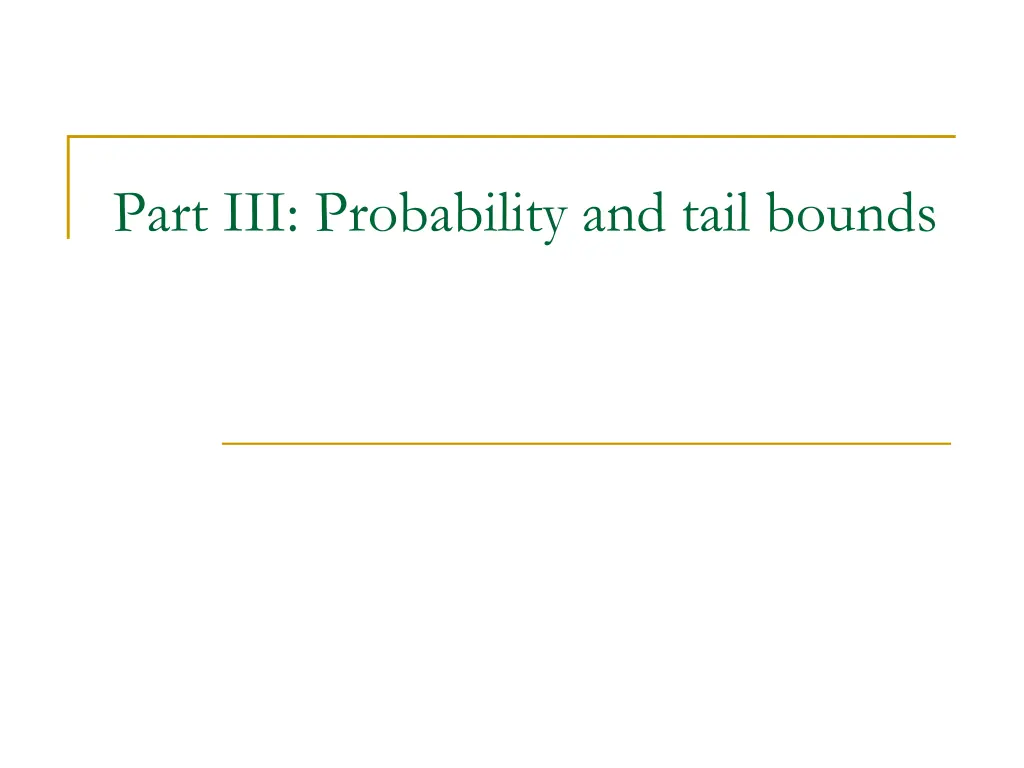 part iii probability and tail bounds